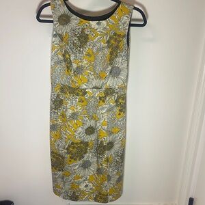 Floral yellow shift dress by Liberty of London